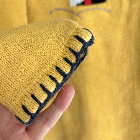 Sag Harbor Petite Medium Yellow Lighthouse Sweater - Picture 5 of 7